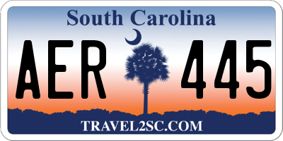 SC license plate AER445