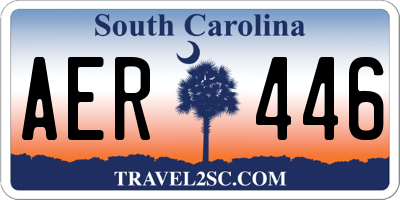 SC license plate AER446