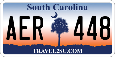 SC license plate AER448