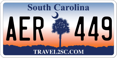 SC license plate AER449