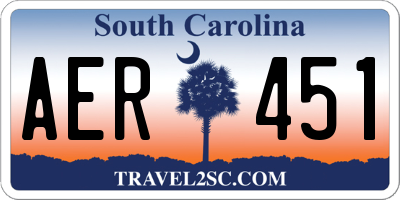 SC license plate AER451