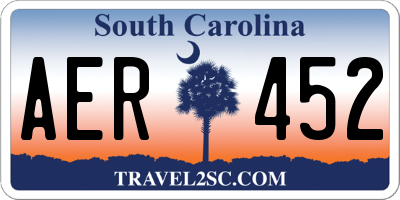 SC license plate AER452