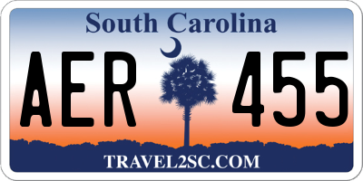 SC license plate AER455