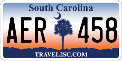 SC license plate AER458
