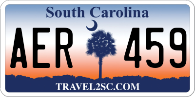 SC license plate AER459
