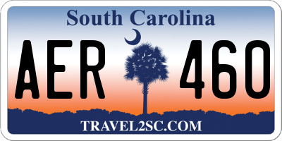 SC license plate AER460
