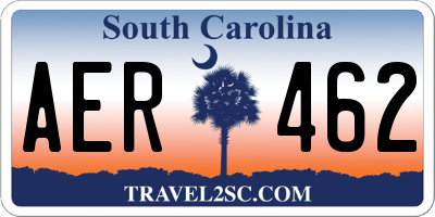 SC license plate AER462