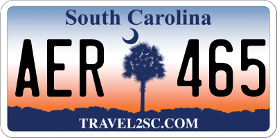 SC license plate AER465