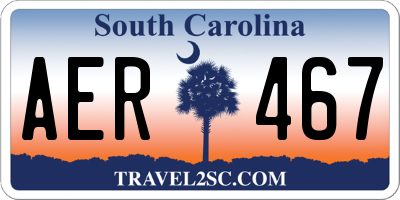 SC license plate AER467