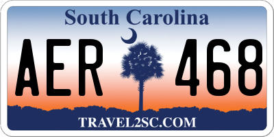 SC license plate AER468