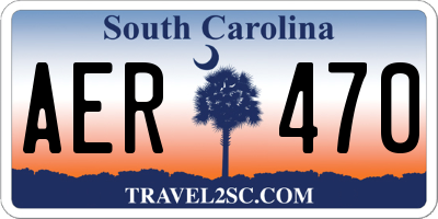 SC license plate AER470