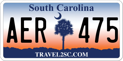 SC license plate AER475