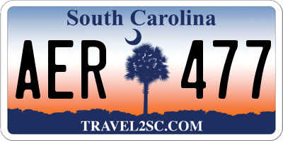 SC license plate AER477
