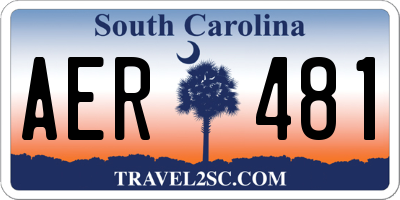 SC license plate AER481