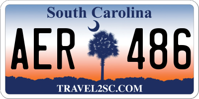 SC license plate AER486