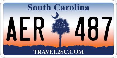 SC license plate AER487