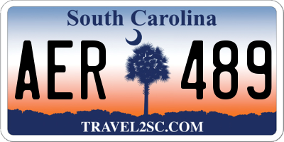 SC license plate AER489