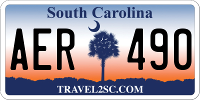 SC license plate AER490