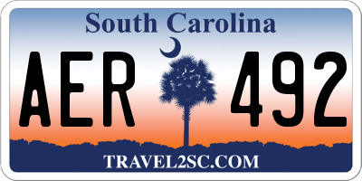 SC license plate AER492