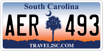SC license plate AER493