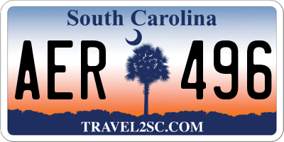 SC license plate AER496