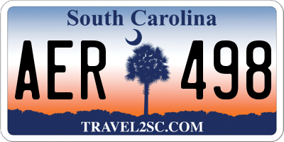 SC license plate AER498