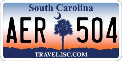 SC license plate AER504