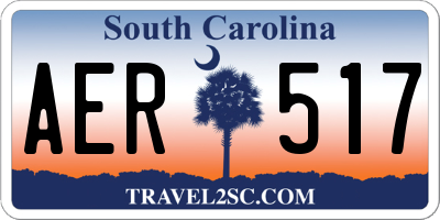 SC license plate AER517