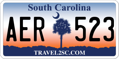 SC license plate AER523