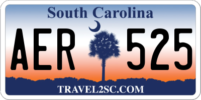SC license plate AER525