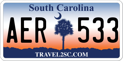 SC license plate AER533