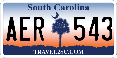 SC license plate AER543