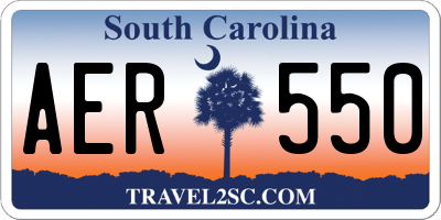 SC license plate AER550