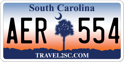 SC license plate AER554