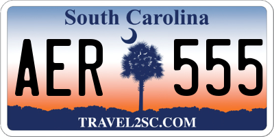 SC license plate AER555