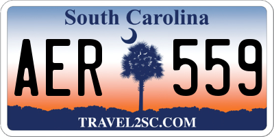 SC license plate AER559