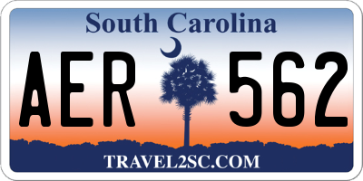 SC license plate AER562