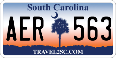 SC license plate AER563