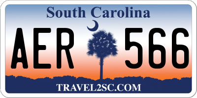 SC license plate AER566