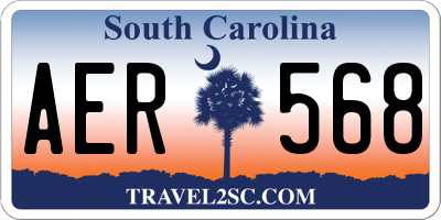 SC license plate AER568