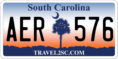 SC license plate AER576