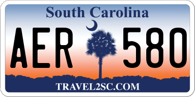SC license plate AER580