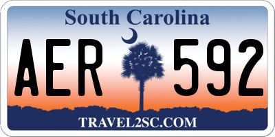 SC license plate AER592