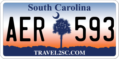 SC license plate AER593