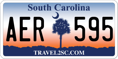 SC license plate AER595