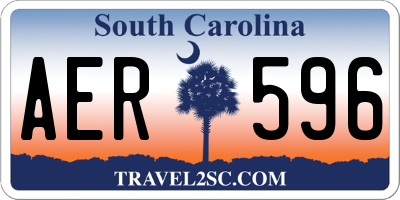 SC license plate AER596