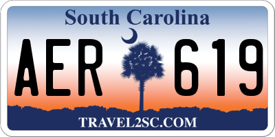 SC license plate AER619
