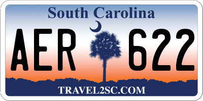 SC license plate AER622