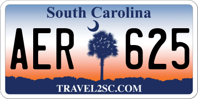 SC license plate AER625