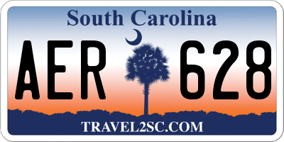 SC license plate AER628